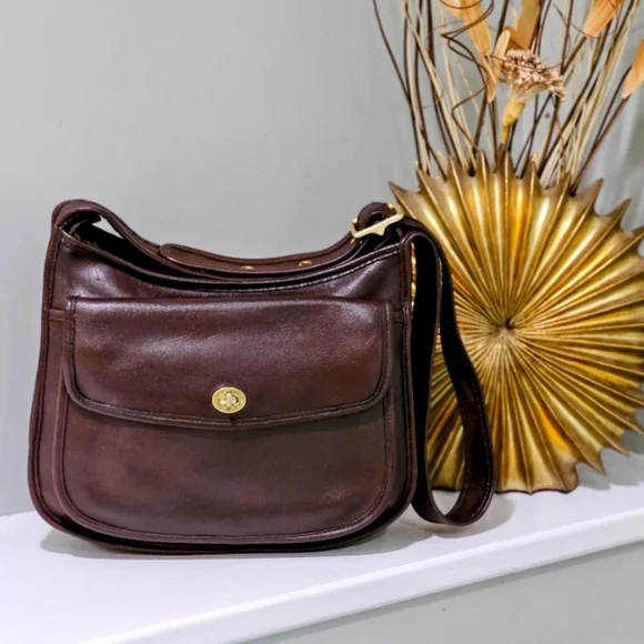 Vintage Coach Taft Crossbody / Shoulder Bag Purse # 9980 (Mahogany) - Picture 1 of 13